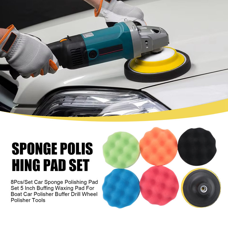 ABJA-8Pcs/Set Car Sponge Polis - Polish Pad Set Buffer recensie en prijs