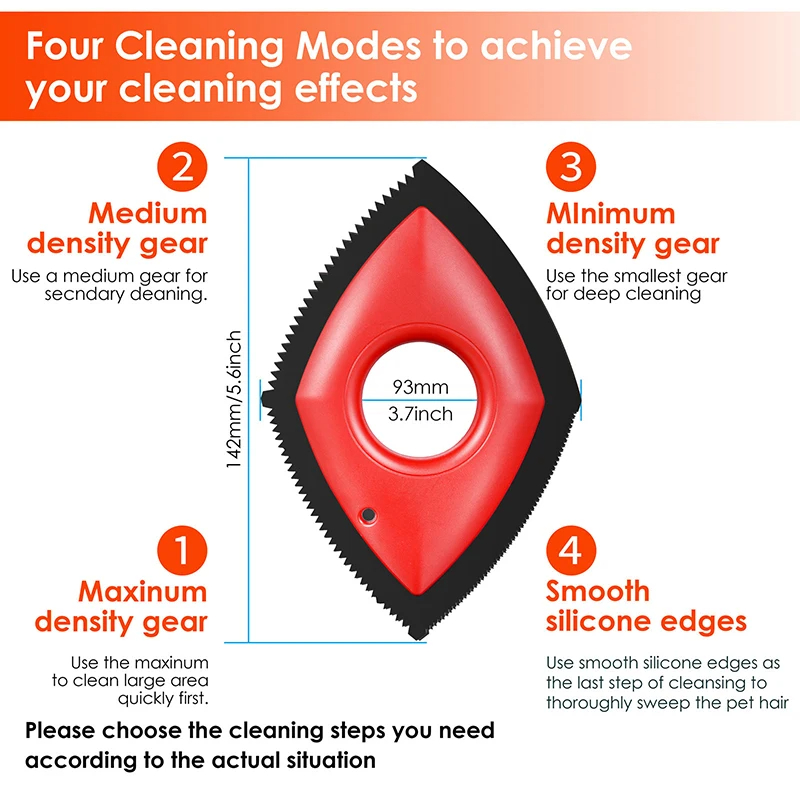 4 Modes Pet Hair Remover Comb  - Seat Cleaner Fabric recensie en prijs