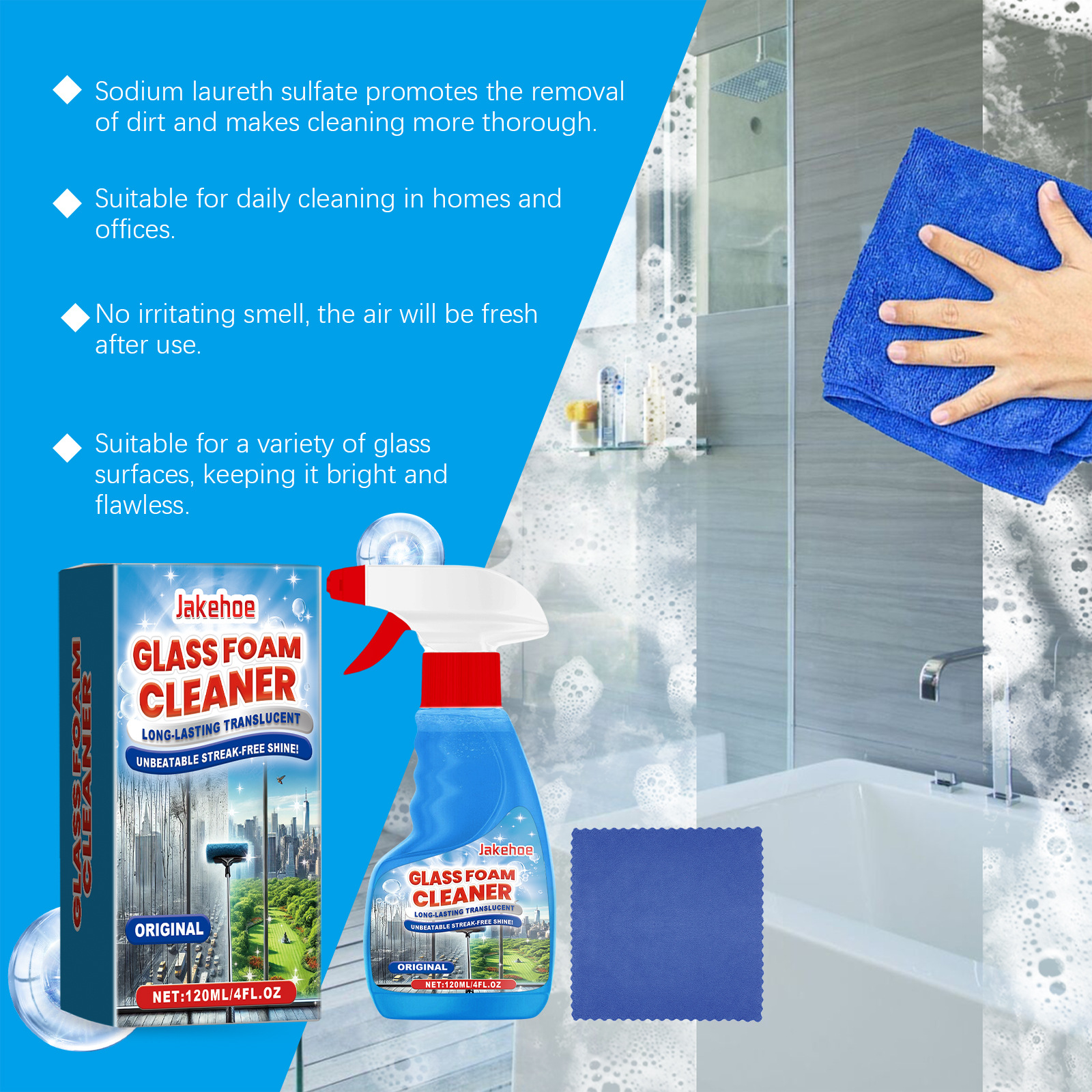 Foaming Glass Cleaner Spray St - Glass Cleaner Streak recensie en prijs