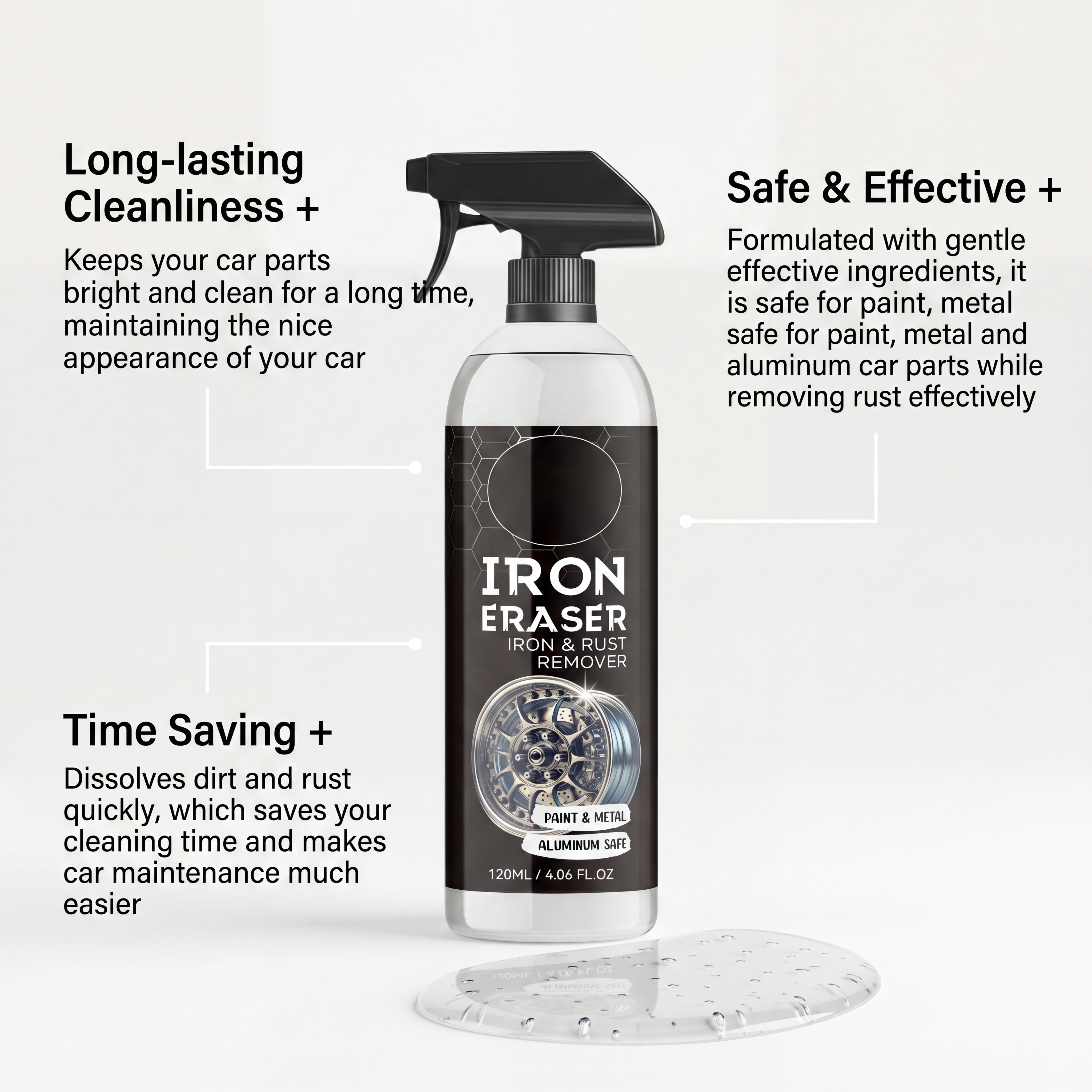 Car Rust Remover Spray Powerfu - Wheel Cleaner Alloy recensie en prijs