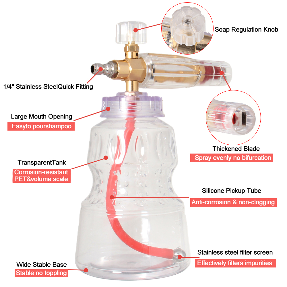 Vibrant Painted Spray Gun + Al - Foam Cannon Car Wash recensie en prijs