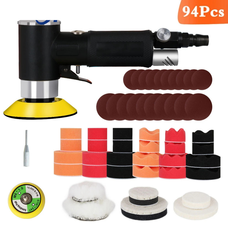 Air Sander Mini Pneumatic Grin - Polish Pad Set Buffer recensie en prijs