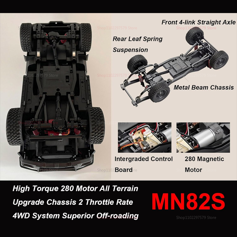 MN82 MN82S RC Crawler Truck 1/ - Dirt Brush Interior recensie en prijs