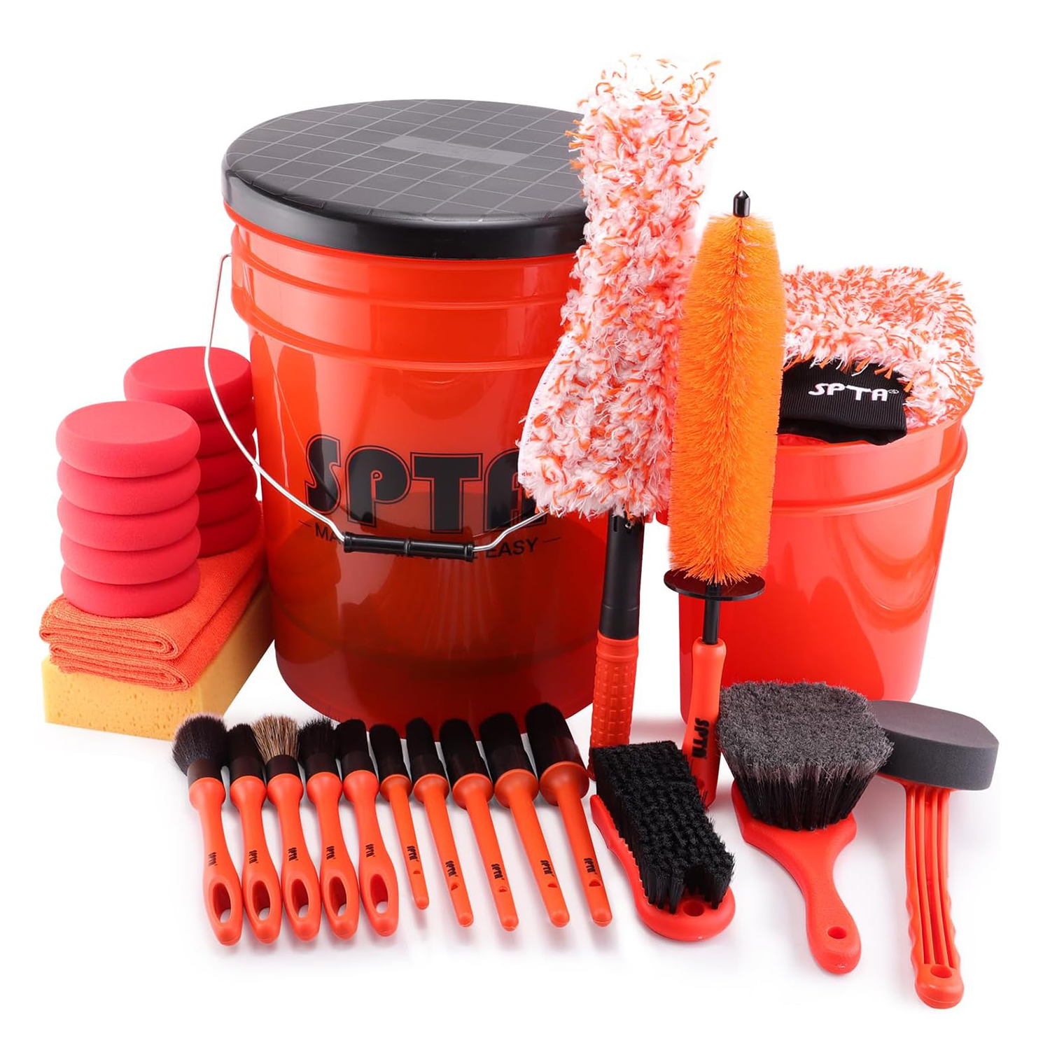 SPTA 33Pcs Car Wash 20L Bucket - Interior Detailing Kit recensie en prijs