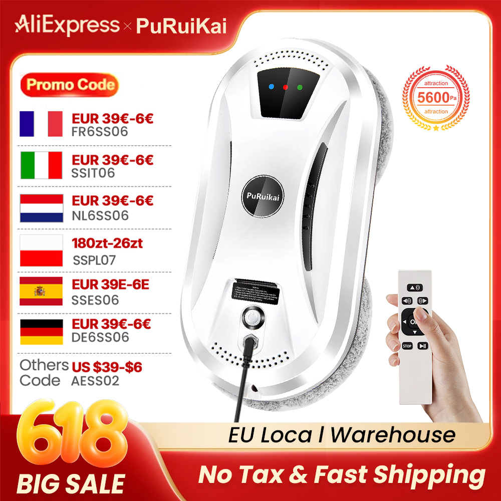 PuRuiKai AI Window Cleaning Ro - Glass Cleaner Streak recensie en prijs