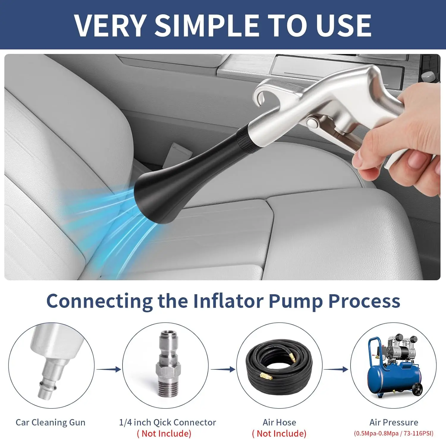 High Pressure Air Blow Gun Pro - Dryer Car Blower recensie en prijs