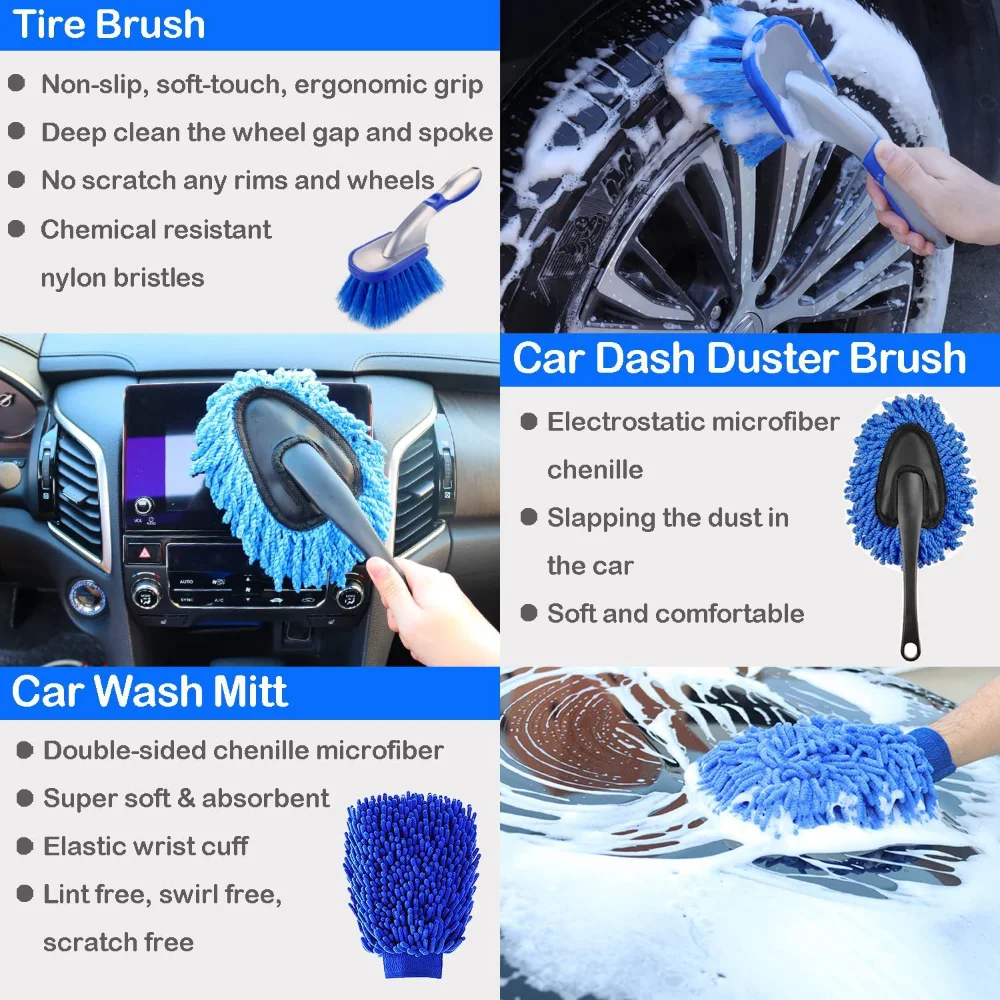 Car Wash Brush Set Detailing B - Dirt Brush Interior recensie en prijs